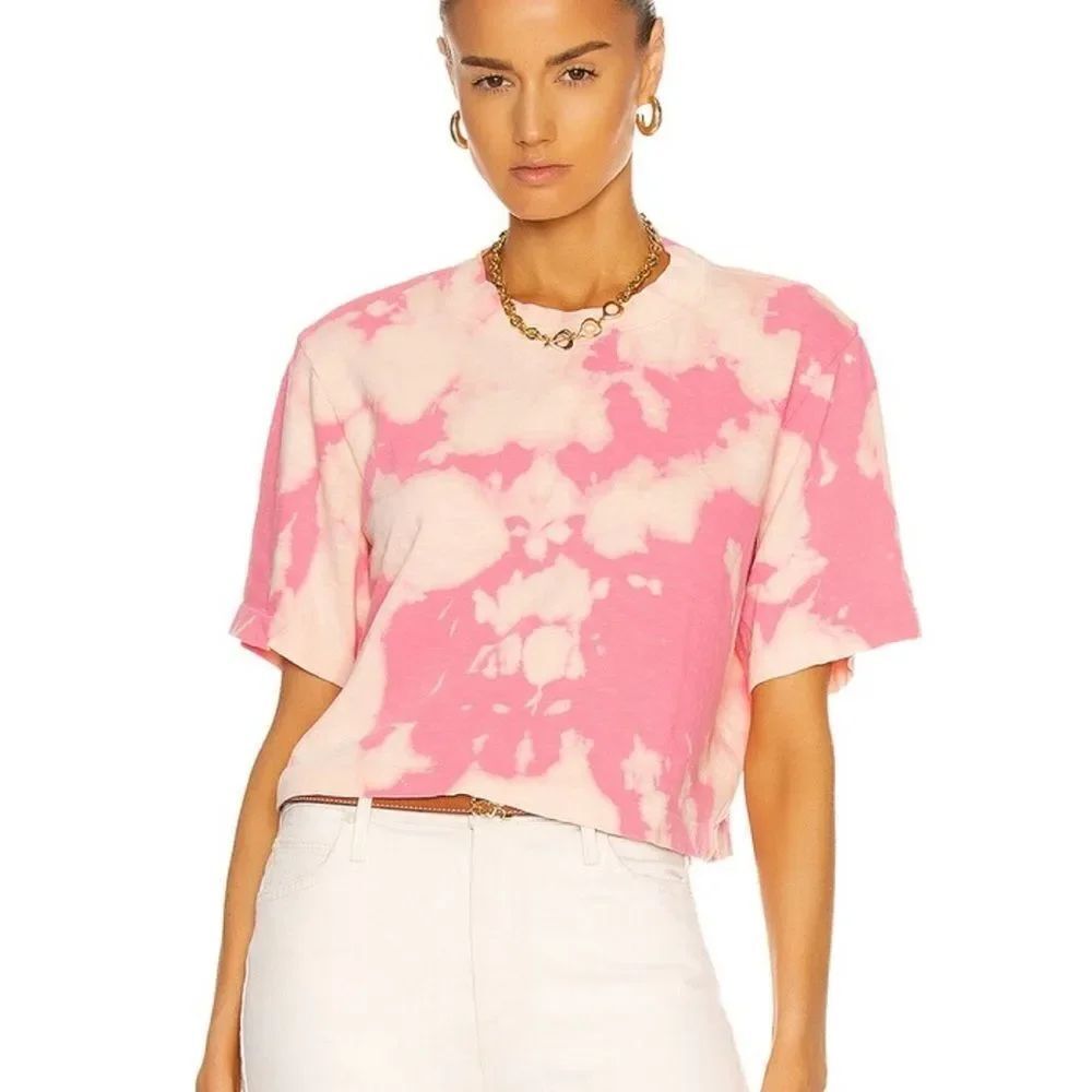 Cotton Citizen Tokyo crop Pink Tie-Dye Women's T-shirt size XS